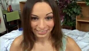 His cock hardens seeing her pink pussy for handjob blowjob cumshot