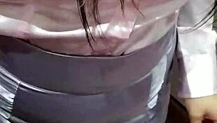 Skirtshouse presents a shiny satin skirt.