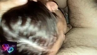 asian milf wife gives nights blowjob in homemade doggystyle bent over scene