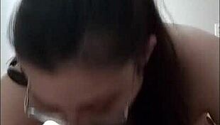 I watch my sexy milf suck her husband's dick, it's so hot