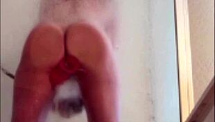 S Girl Rubs Ass In Shower Webcam!