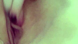 curious wife fingers herself in private moment