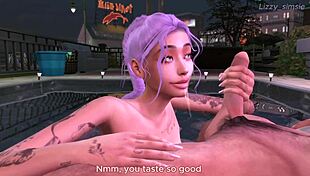 I love sucking multiple cocks for creampies in this 3D animation