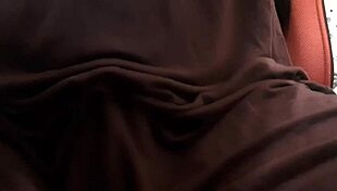 Exhibitionist Tranny Flashes Cock Under Desk