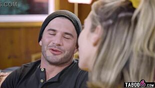 blonde milf aiden ashley handles nervous tinder date with rough blowjob