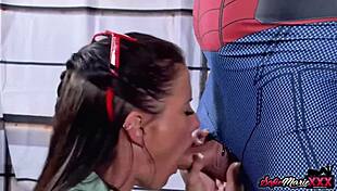 I'm Sofie Marie giving Spiderman an amazing blowjoba