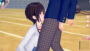 【エロゲーコイカツ！】爆乳保険の先生とおっぱい揉みまくりセックス３dcgエロアニメ動画