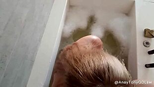 A wifeogling gets down and dirty with a sex-starved escort in a hot tub