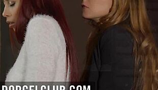 Dorothy Black straps on a dildo and plays with beautiful redhead Paula Shy!