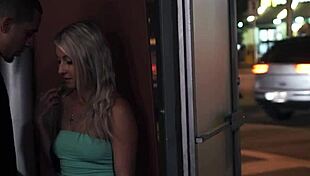 Roughfucked Babe Sprayed with Cum in Public