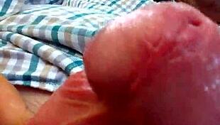 Outdoor Spraying by a Mature Male with Intense Power!