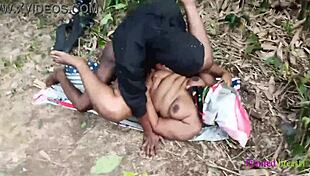 Fat Ass Getting Plugged Hard Out in the Village Bush! OMG, What a Sight!