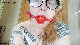 Gagging with lots of saliva