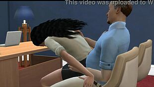 The Boss Decides To Fuck His Big-Titted Secretary In The Office.