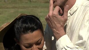 Kinky Brunette Moans Loudly as Her Ass Gets Pounded Outdoors in Wild Action