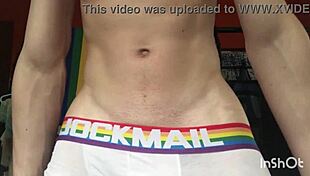 gay twink niko springs strip teases and shows off his big cock, check it out!