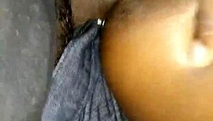 Big black cock destroys ebony pussy in hardcore homemade fucking session