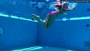 Jessica Lincoln's hottest underwater pool bathing suit show