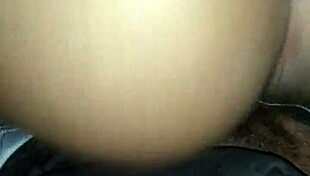 Big black cock destroys ebony pussy in hardcore homemade fucking session