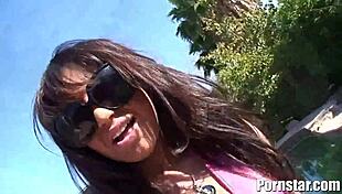 Britney Stevens Feels So Hot Banging That Dildo By The Pool