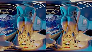 Claire And Ada Grind Intensely On Tub While Jill And Ashley Masturbate In Oiled Pool Parody