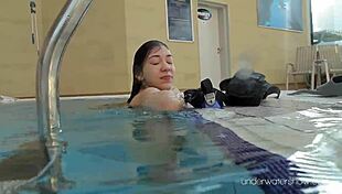 Roxalana Chech Enjoys Scuba Diving In The Pool