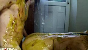 wam dirty fuck with slutty liz rainbow shaved hairless sucking fucking bent over facial cock