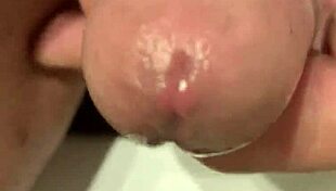 big cock play in bathroom
