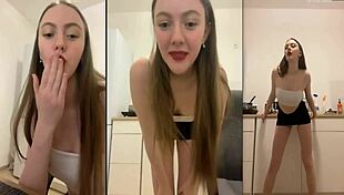 Sexy girl performs a hot dance on webcam show