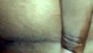 Big black cock destroys ebony pussy in hardcore homemade fucking session