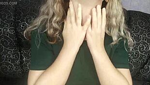 oiled feet get a close up fingering massage from horny teen.