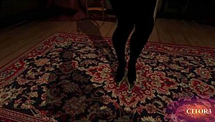 citor3 femdom in latex gives jerk off instructions in this bdsm game