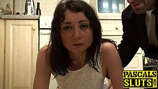 why’s this slut dunking her head in water while getting her big ass slapped?