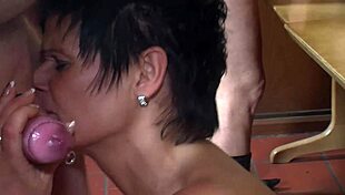 milfs in orgy eager to share husbands in blowjob group