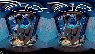 Claire And Ada Grind Intensely On Tub While Jill And Ashley Masturbate In Oiled Pool Parody