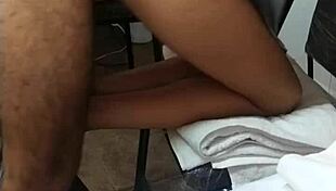 Delicious Anal Ride At Work In Cowgirl Position