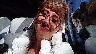 Teasing milf with big ass and busty figure turns you on