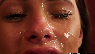 That peculiar doll is sucking all the sperm and getting a facial cumshot