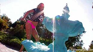 samantha saint's sexy football solo fun