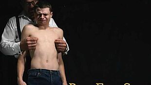 young boy takes anal dildo from hairy daddy bear