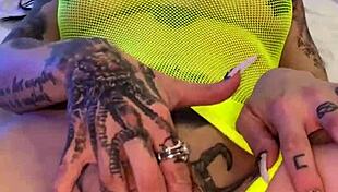 Sexy tattooed hottie misha montana home video