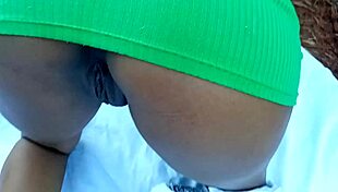 Latina amateur shows pussy outdoors for money, leading to group anal