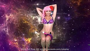 Teen cosplays Scathach masturbating wildly