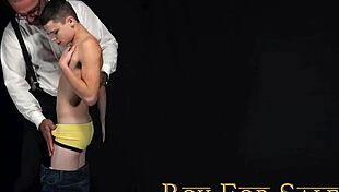 young boy takes anal dildo from hairy daddy bear