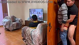 A stranger sneaks into the bedroom to fuck my boyfriend secretly. He moans as they get wild.