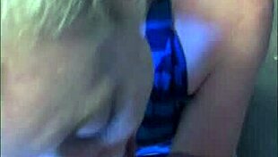 amateur blonde girlfriend takes big cock blowjob and facial cumshot from friend