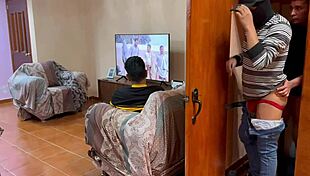 A stranger sneaks into the bedroom to fuck my boyfriend secretly. He moans as they get wild.