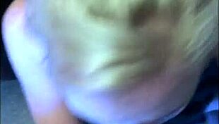 amateur blonde girlfriend takes big cock blowjob and facial cumshot from friend