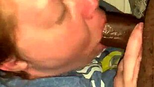 Redhead White Girl Sloppily Sucks Big Black Cock In Stockton