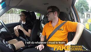 Wow! Sexy Spanish Learner Sucks Huge Cock for Driving Lessons! Can You Believe It?